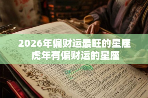 2026年偏财运最旺的星座 虎年有偏财运的星座