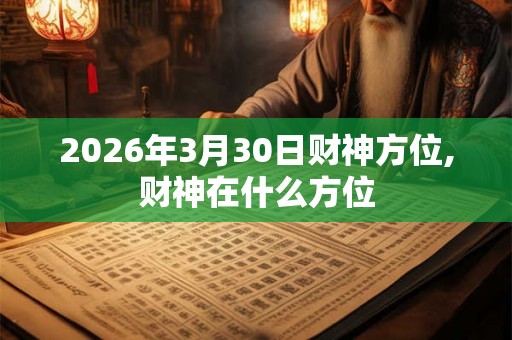 2026年3月30日财神方位,财神在什么方位