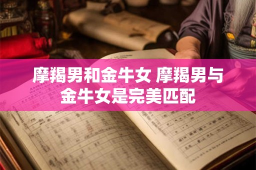 摩羯男和金牛女 摩羯男与金牛女是完美匹配 摩羯男和金牛女 摩羯男与金牛女是完美匹配
