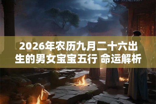 2026年农历九月二十六出生的男女宝宝五行 命运解析八字起名 2026年农历九月二十六出生的男女宝宝五行 命运解析八字起名