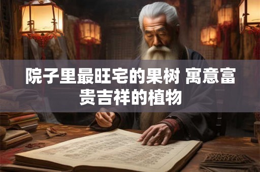 院子里最旺宅的果树 寓意富贵吉祥的植物 院子里最旺宅的果树 寓意富贵吉祥的植物