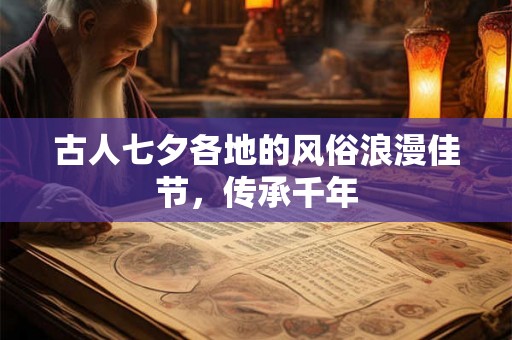 古人七夕各地的风俗浪漫佳节，传承千年