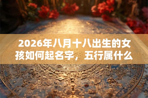 2026年八月十八出生的女孩如何起名字，五行属什么