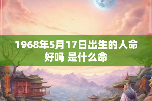 1968年5月17日出生的人命好吗 是什么命