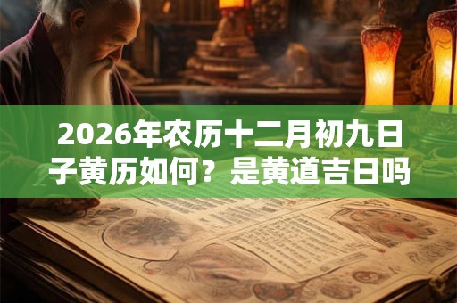 2026年农历十二月初九日子黄历如何?是黄道吉日吗? 2026年农历十二月初九日子黄历如何?是黄道吉日吗?