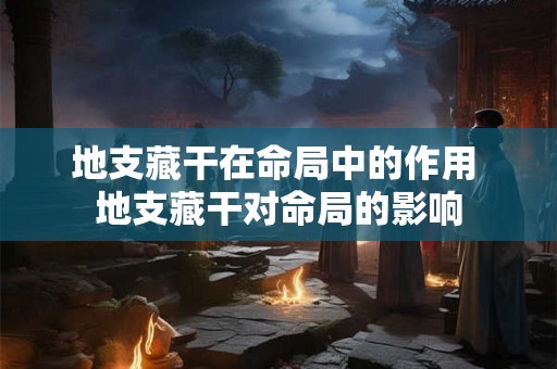 地支藏干在命局中的作用 地支藏干对命局的影响