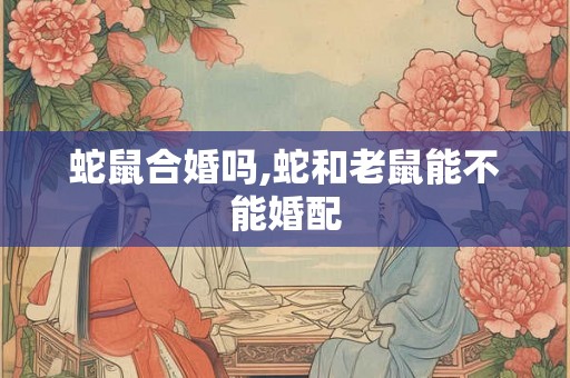 蛇鼠合婚吗,蛇和老鼠能不能婚配
