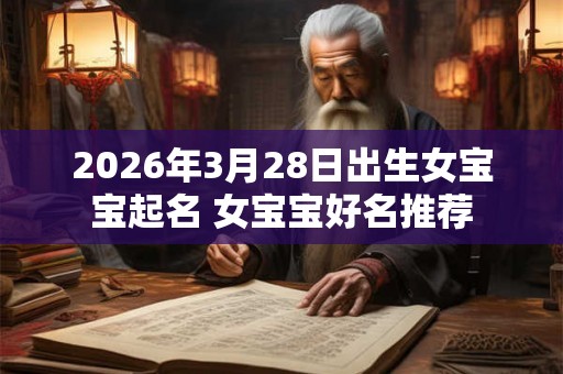 2026年3月28日出生女宝宝起名 女宝宝好名推荐