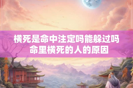 横死是命中注定吗能躲过吗  命里横死的人的原因