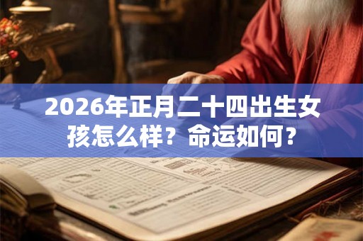 2026年正月二十四出生女孩怎么样？命运如何？