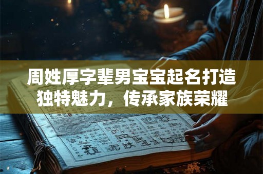 周姓厚字辈男宝宝起名打造独特魅力，传承家族荣耀