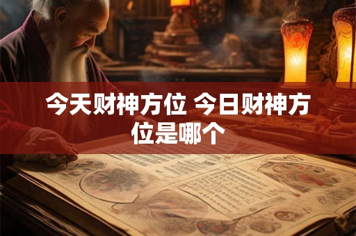 今天财神方位 今日财神方位是哪个