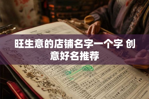 旺生意的店铺名字一个字 创意好名推荐