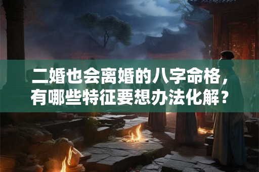 二婚也会离婚的八字命格，有哪些特征要想办法化解？