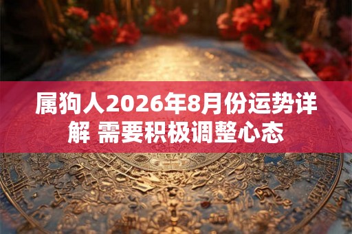 属狗人2026年8月份运势详解 需要积极调整心态