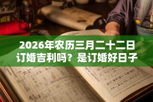 2026年农历三月二十二日订婚吉利吗？是订婚好日子吗？