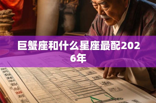 巨蟹座和什么星座最配2026年