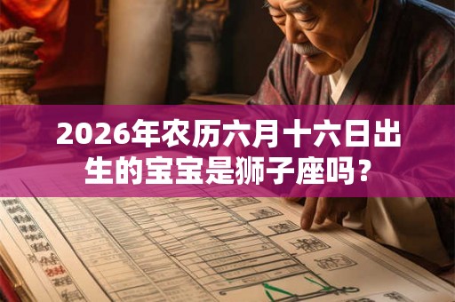 2026年农历六月十六日出生的宝宝是狮子座吗？
