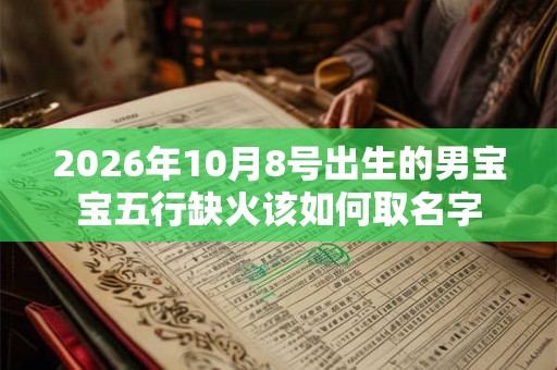2026年10月8号出生的男宝宝五行缺火该如何取名字