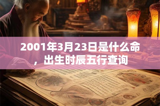2001年3月23日是什么命，出生时辰五行查询
