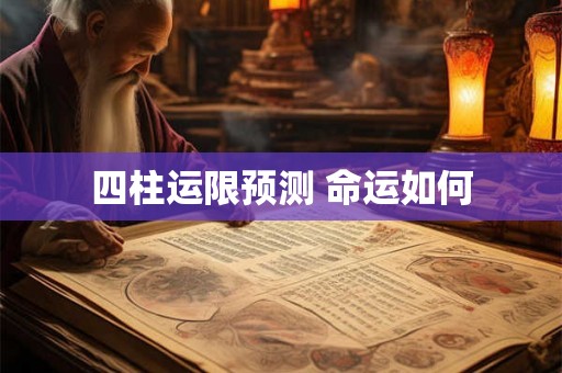 四柱运限预测 命运如何 四柱运限预测 命运如何