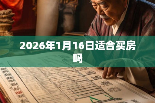 2026年1月16日适合买房吗