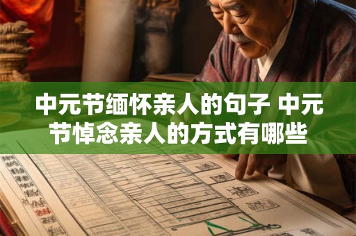 中元节缅怀亲人的句子 中元节悼念亲人的方式有哪些