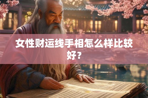 女性财运线手相怎么样比较好？