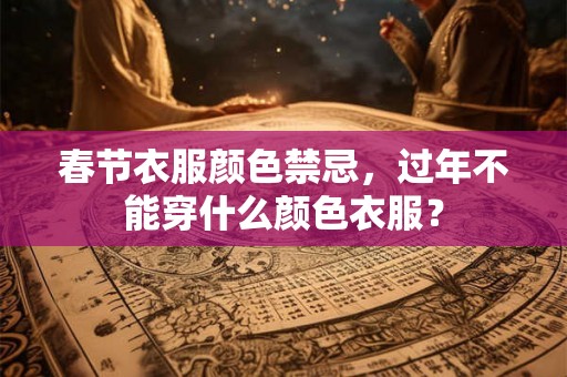 春节衣服颜色禁忌,过年不能穿什么颜色衣服? 春节衣服颜色禁忌,过年不能穿什么颜色衣服?