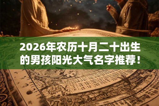 2026年农历十月二十出生的男孩阳光大气名字推荐！