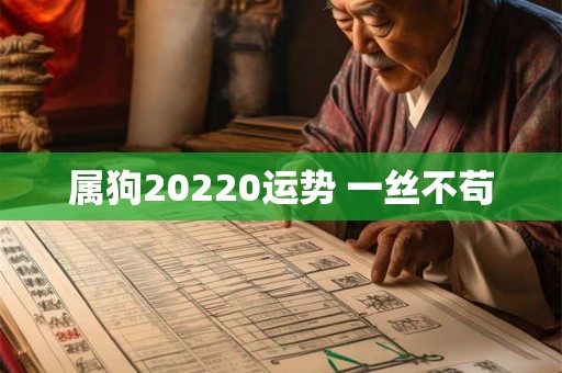 属狗20220运势 一丝不苟 属狗20220运势 一丝不苟