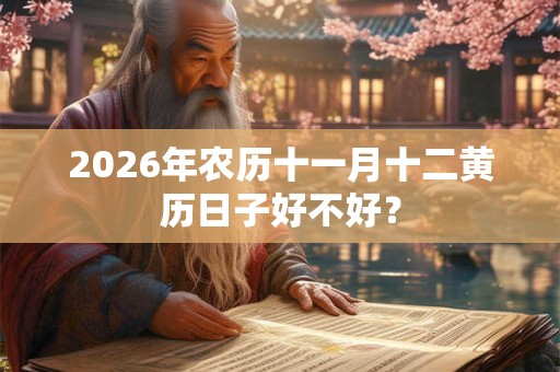 2026年农历十一月十二黄历日子好不好? 2026年农历十一月十二黄历日子好不好?