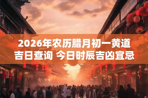 2026年农历腊月初一黄道吉日查询 今日时辰吉凶宜忌