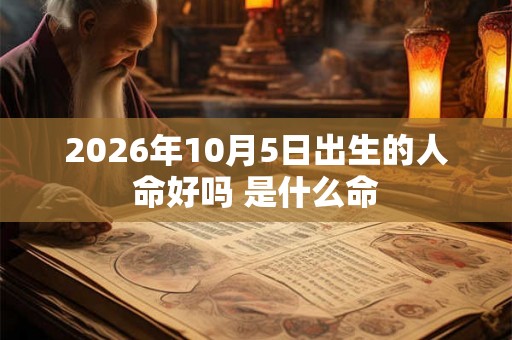2026年10月5日出生的人命好吗 是什么命