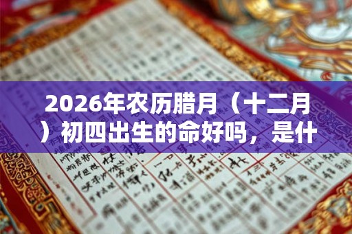 2026年农历腊月（十二月）初四出生的命好吗，是什么星座？