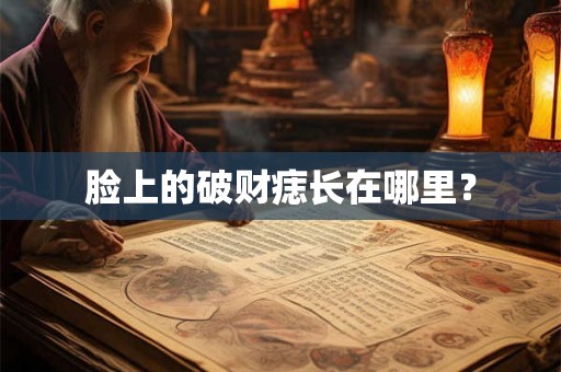 脸上的破财痣长在哪里？