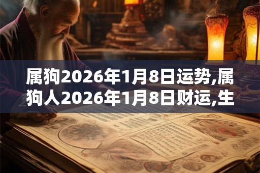 属狗2026年1月8日运势,属狗人2026年1月8日财运,生肖狗2026年1月8日运势