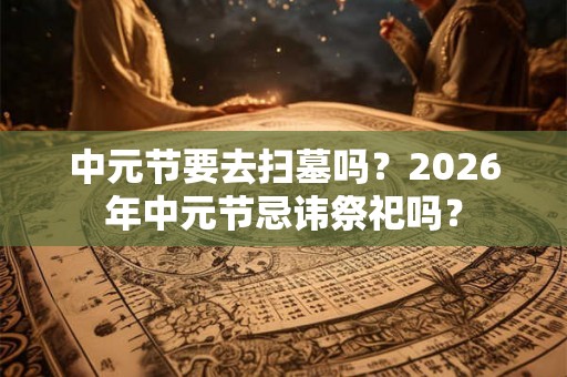 中元节要去扫墓吗？2026年中元节忌讳祭祀吗？