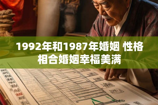 1992年和1987年婚姻 性格相合婚姻幸福美满