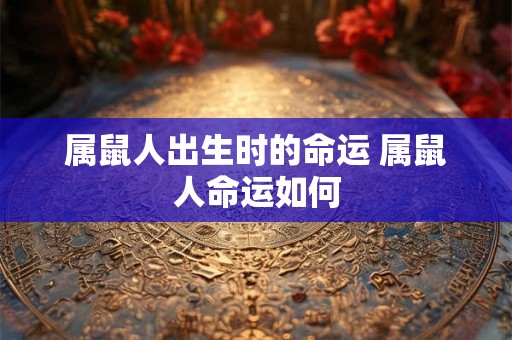 属鼠人出生时的命运 属鼠人命运如何