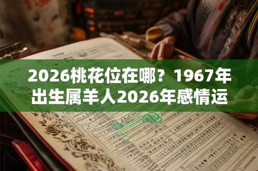 2026桃花位在哪？1967年出生属羊人2026年感情运势好吗？