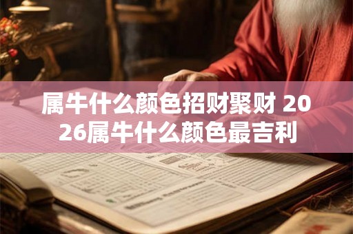 属牛什么颜色招财聚财 2026属牛什么颜色最吉利