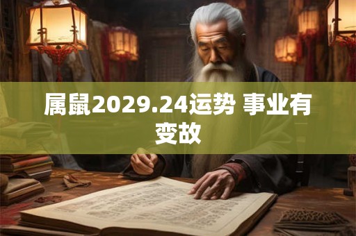 属鼠2029.24运势 事业有变故