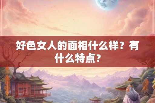 好色女人的面相什么样？有什么特点？