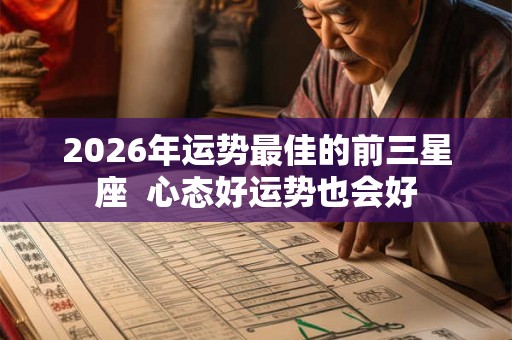 2026年运势最佳的前三星座  心态好运势也会好