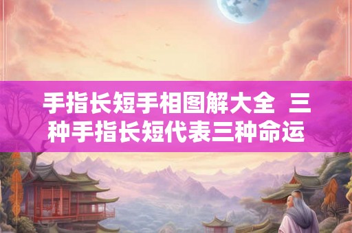 手指长短手相图解大全  三种手指长短代表三种命运