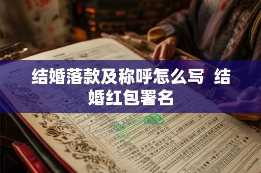 结婚落款及称呼怎么写  结婚红包署名