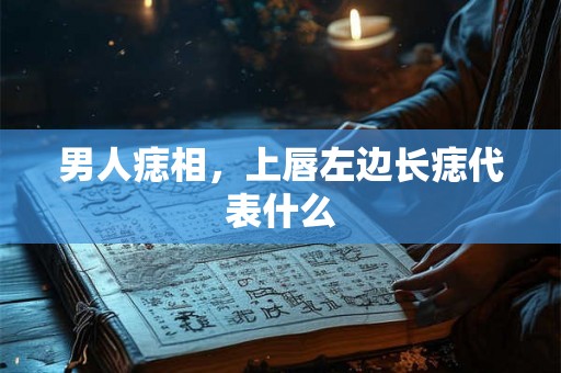 男人痣相，上唇左边长痣代表什么
