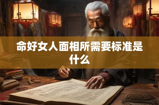 命好女人面相所需要标准是什么
