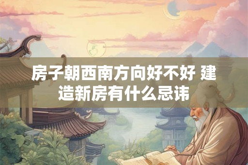 房子朝西南方向好不好 建造新房有什么忌讳
